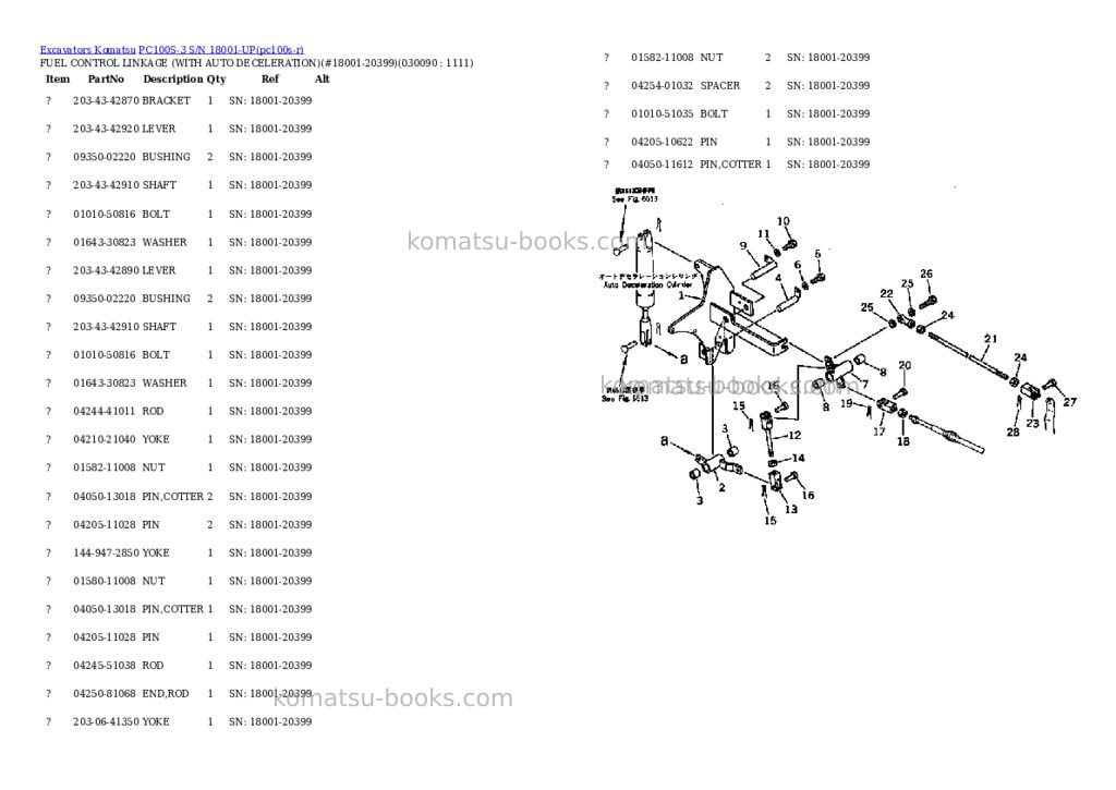 Komatsu pc100s-3 s/n 18001-up Parts catalog cover Page 8 Komatsu pc100s-3 s/n 18001-up Parts catalog cover Page 8