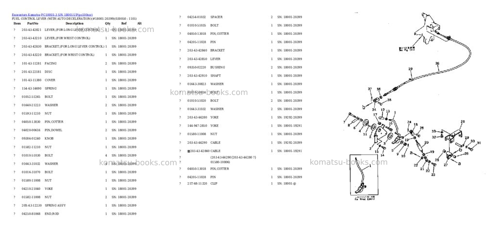 Komatsu pc100ss-3 s/n 18001-up Parts catalog cover Page 4