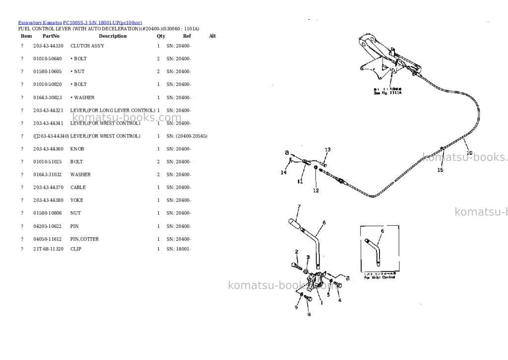 Komatsu pc100ss-3 s/n 18001-up Parts catalog cover Page 5