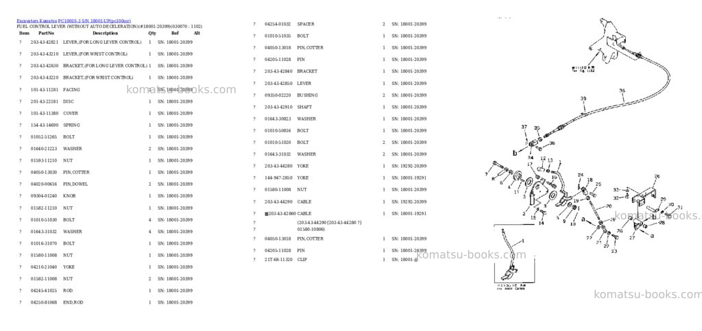 Komatsu pc100ss-3 s/n 18001-up Parts catalog cover Page 6