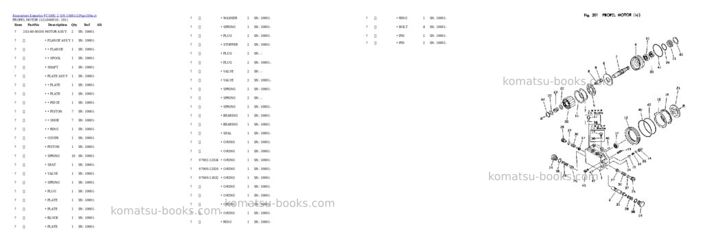 Komatsu pc100u-2 s/n 10001-up Parts catalog cover Page 9 Komatsu pc100u-2 s/n 10001-up Parts catalog cover Page 9