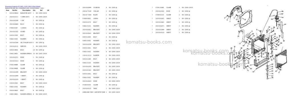 Komatsu PC100U-3 S/N 12001-UP Parts catalog cover Page 4 Komatsu PC100U-3 S/N 12001-UP Parts catalog cover Page 4