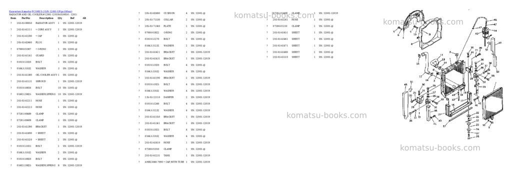 Komatsu pc100us-3 s/n 12001-up Parts catalog cover Page 4 Komatsu pc100us-3 s/n 12001-up Parts catalog cover Page 4