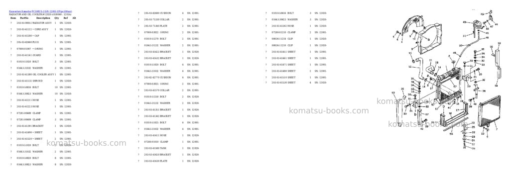 Komatsu pc100us-3 s/n 12001-up Parts catalog cover Page 5 Komatsu pc100us-3 s/n 12001-up Parts catalog cover Page 5