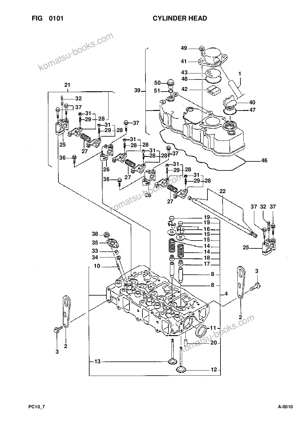 Komatsu pc10-7 s/n f25001-up Parts catalog cover Page 3