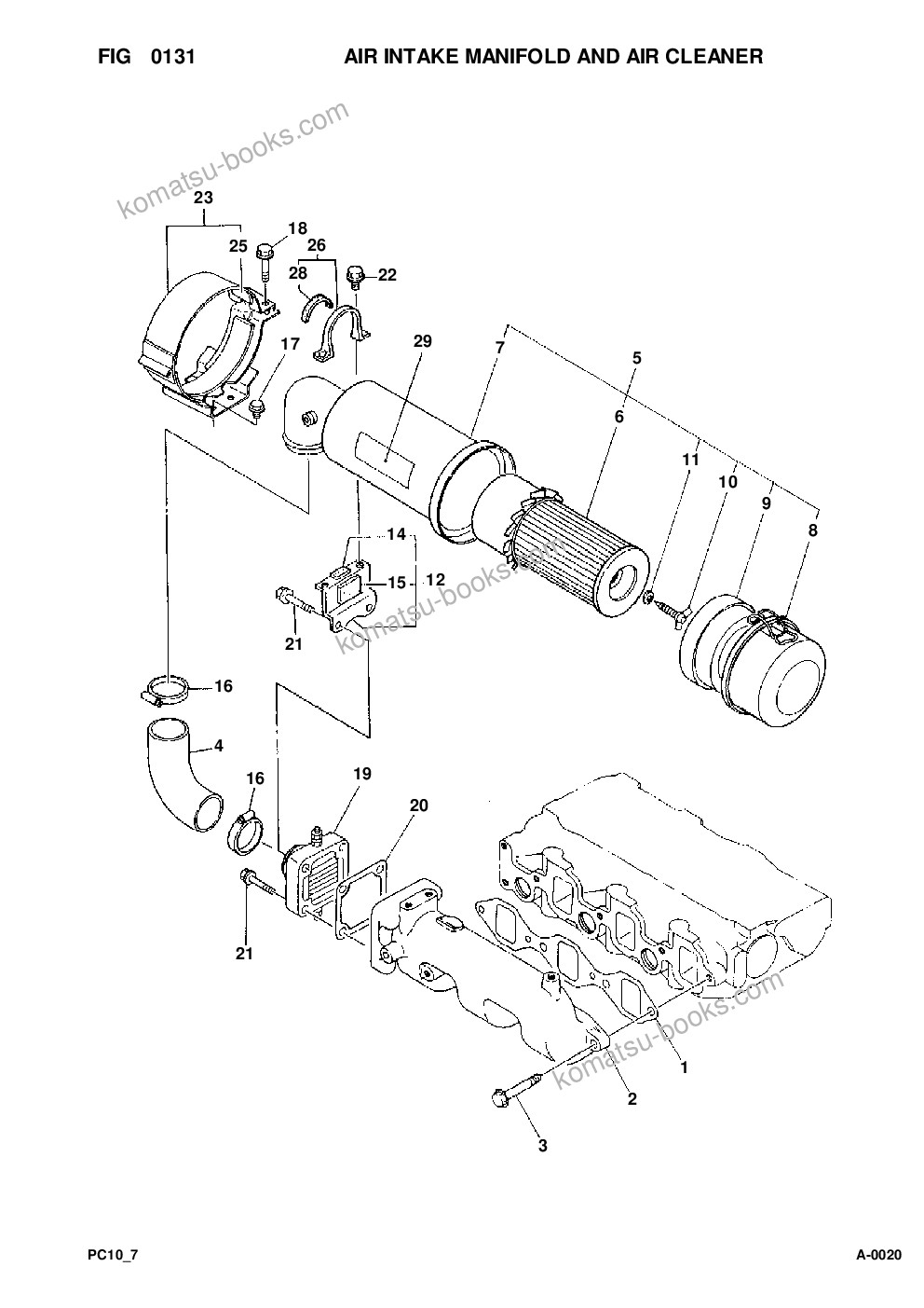 Komatsu pc10-7 s/n f25001-up Parts catalog cover Page 5