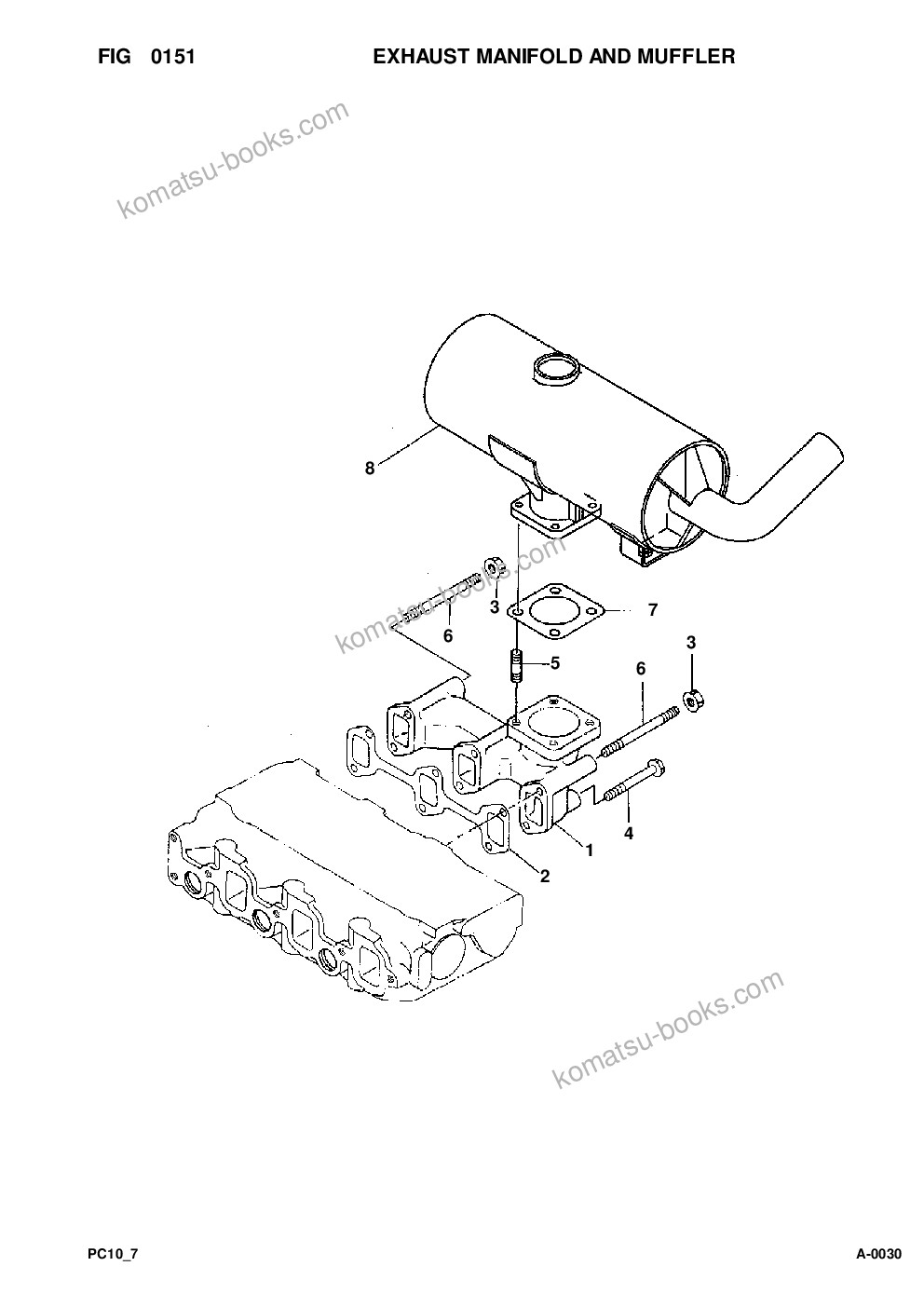 Komatsu pc10-7 s/n f25001-up Parts catalog cover Page 7