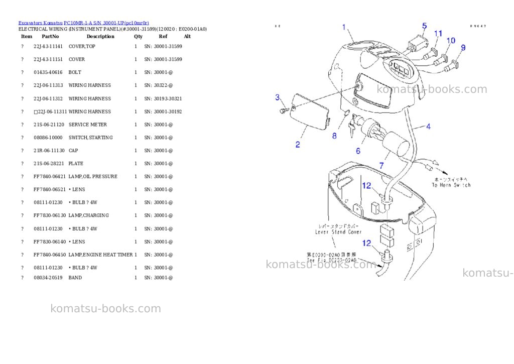 Komatsu pc10mr-1-a s/n 30001-up Parts catalog cover Page 8 Komatsu pc10mr-1-a s/n 30001-up Parts catalog cover Page 8