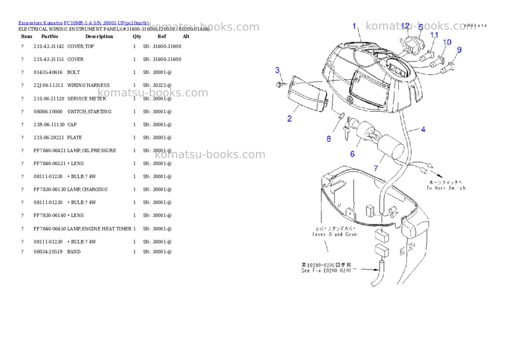 Komatsu pc10mr-1-a s/n 30001-up Parts catalog cover Page 9 Komatsu pc10mr-1-a s/n 30001-up Parts catalog cover Page 9