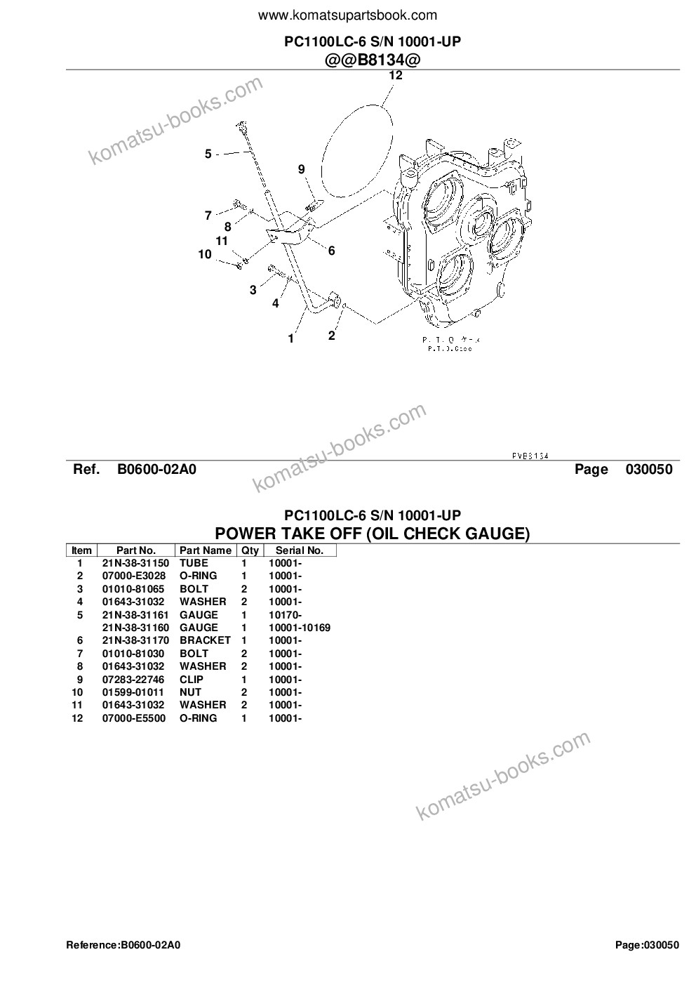Komatsu pc1100lc-6 s/n 10001-up Parts catalog cover Page 10 Komatsu pc1100lc-6 s/n 10001-up Parts catalog cover Page 10