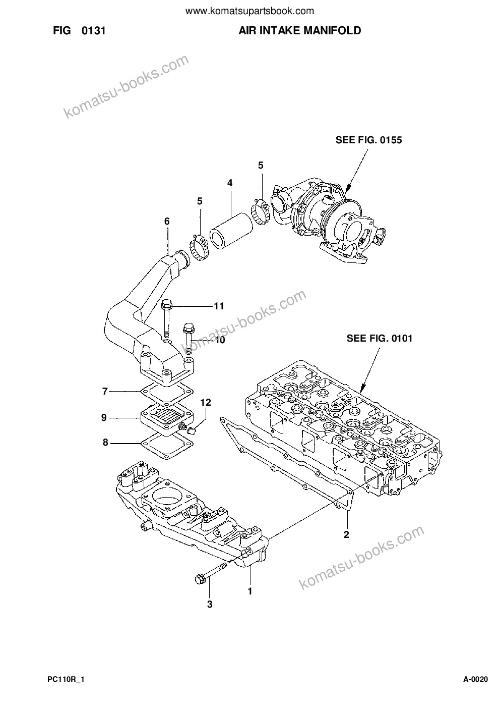 Komatsu pc110r-1 s/n 2265000001-up Parts catalog cover Page 5