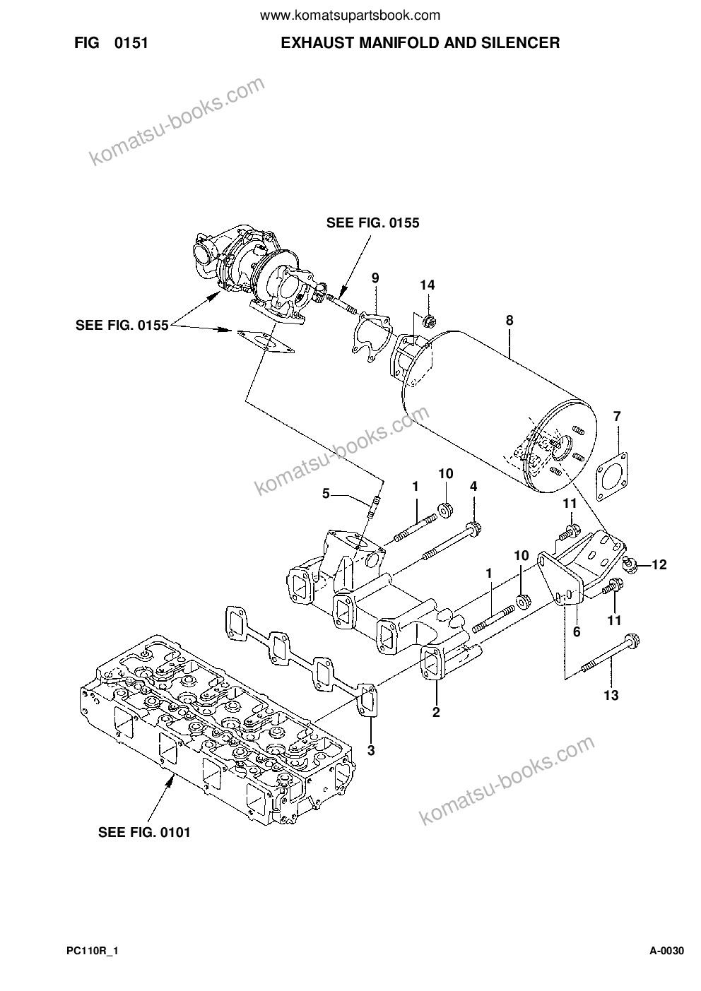 Komatsu pc110r-1 s/n 2265000001-up Parts catalog cover Page 7