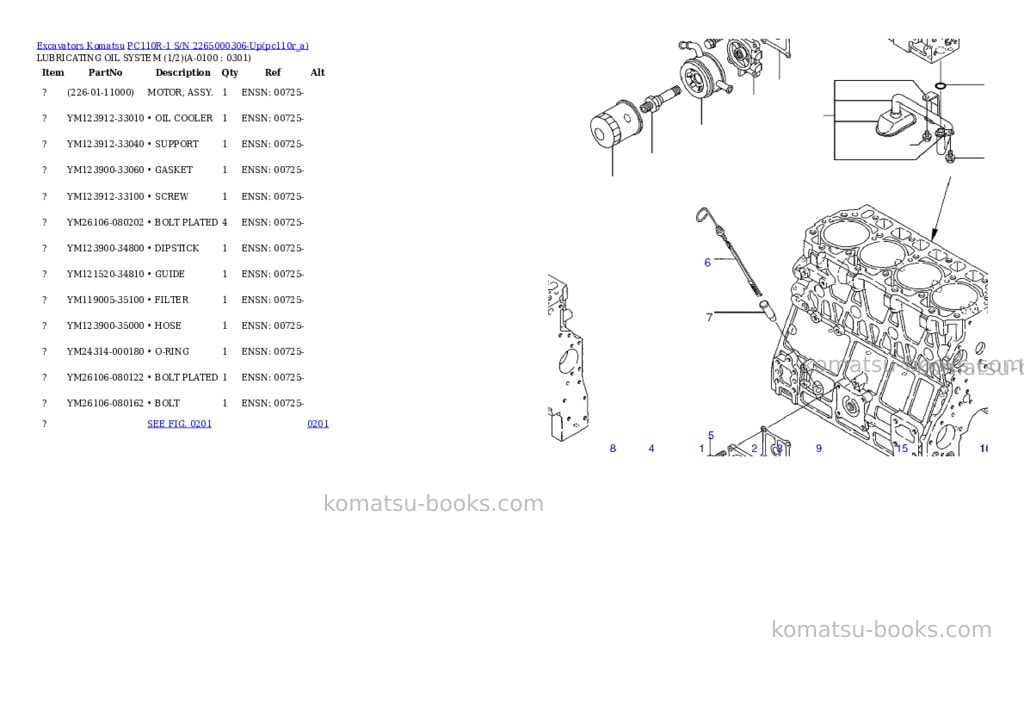 Komatsu pc110r-1 s/n 2265000306-up Parts catalog cover Page 9 Komatsu pc110r-1 s/n 2265000306-up Parts catalog cover Page 9