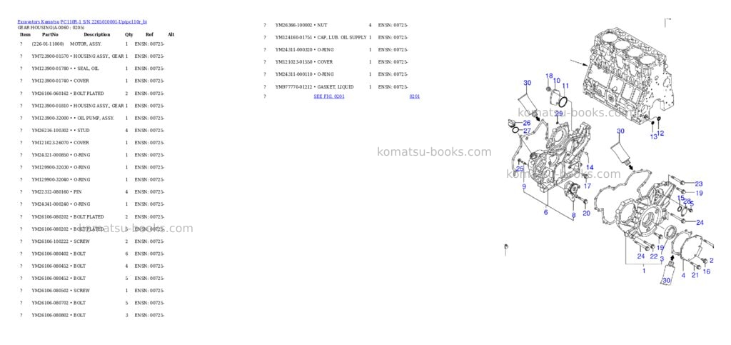 Komatsu pc110r-1 s/n 2265010001-up Parts catalog cover Page 5 Komatsu pc110r-1 s/n 2265010001-up Parts catalog cover Page 5