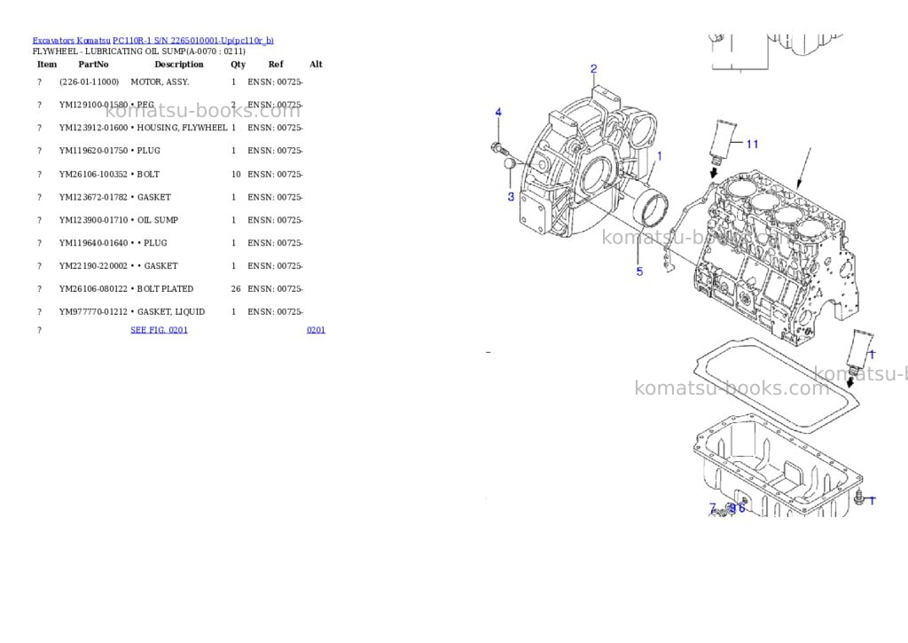 Komatsu pc110r-1 s/n 2265010001-up Parts catalog cover Page 6 Komatsu pc110r-1 s/n 2265010001-up Parts catalog cover Page 6