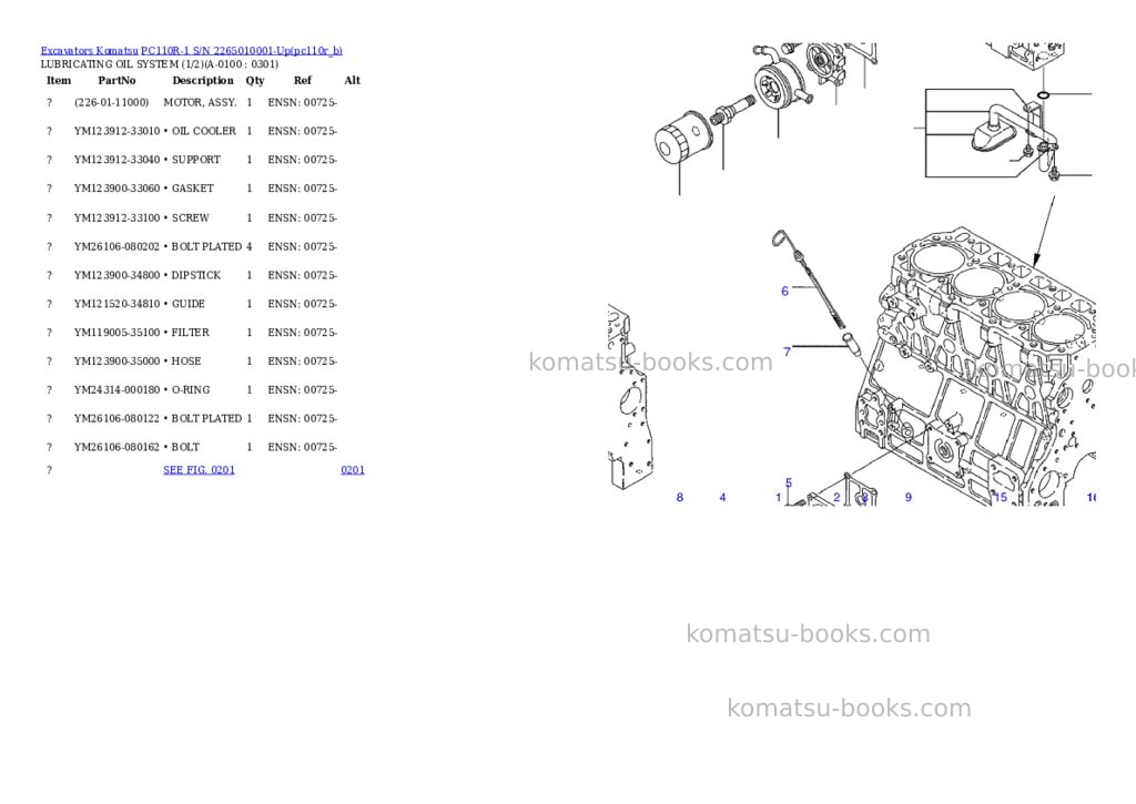 Komatsu pc110r-1 s/n 2265010001-up Parts catalog cover Page 9 Komatsu pc110r-1 s/n 2265010001-up Parts catalog cover Page 9