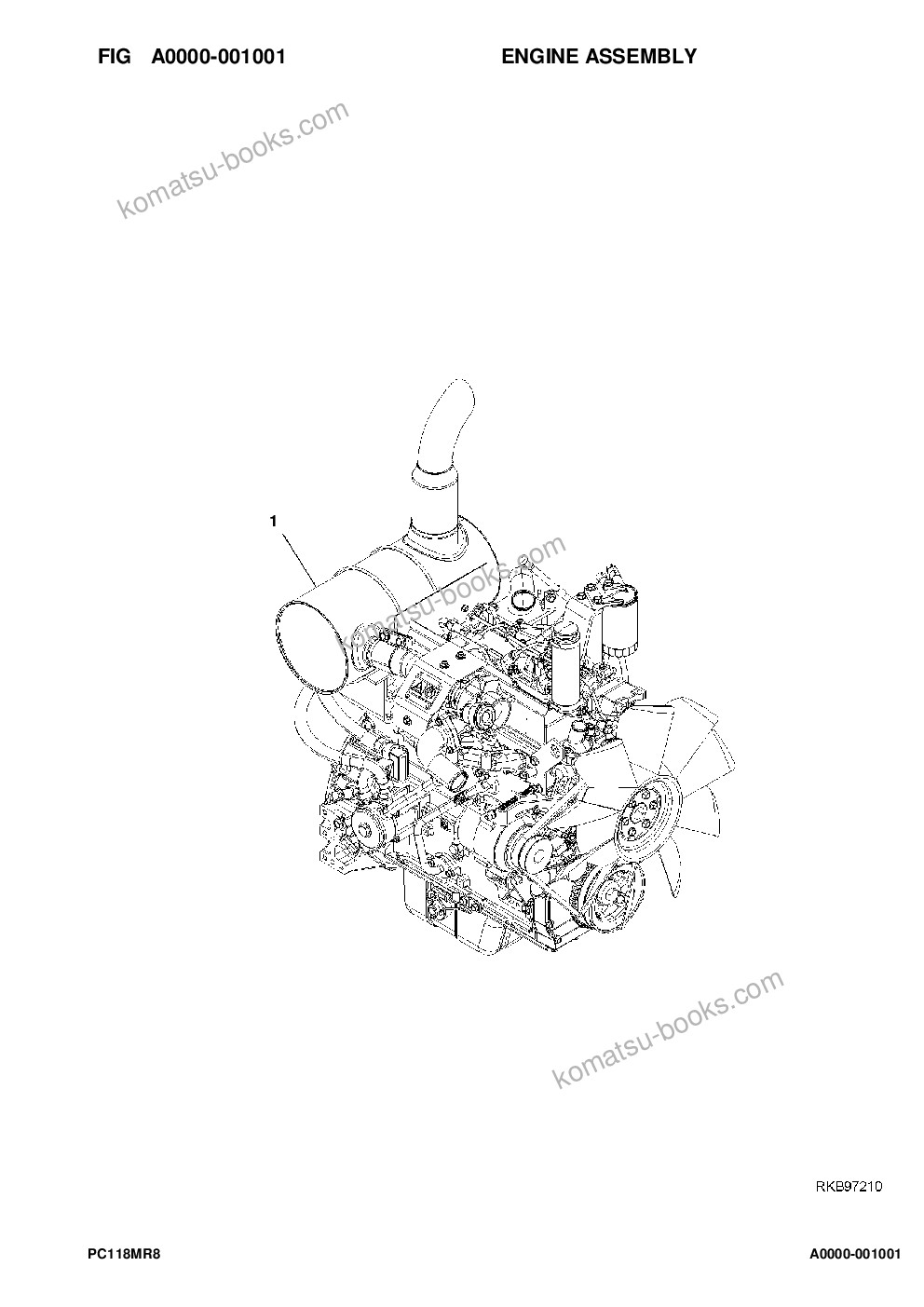 Komatsu pc118mr-8 s/n f00003 and up Catalogue de pièces couverture Page 3