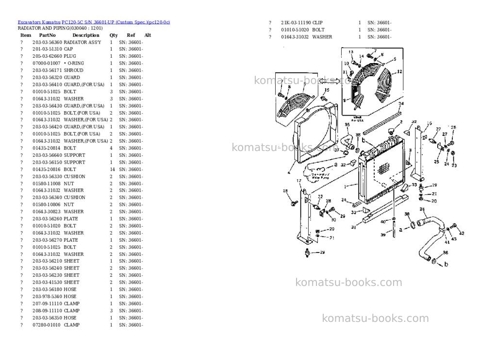 Komatsu pc120-5c s/n 36601-up custom spec. Parts catalog cover Page 3 Komatsu pc120-5c s/n 36601-up custom spec. Parts catalog cover Page 3