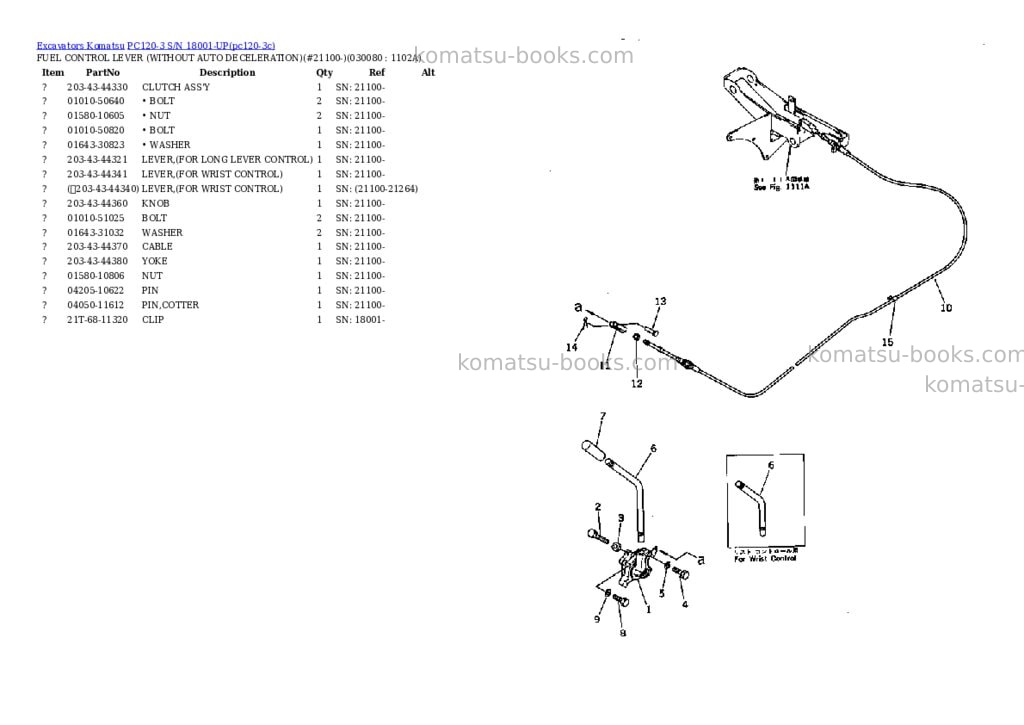 Komatsu pc120-3 s/n 18001-up Parts catalog cover Page 7 Komatsu pc120-3 s/n 18001-up Parts catalog cover Page 7