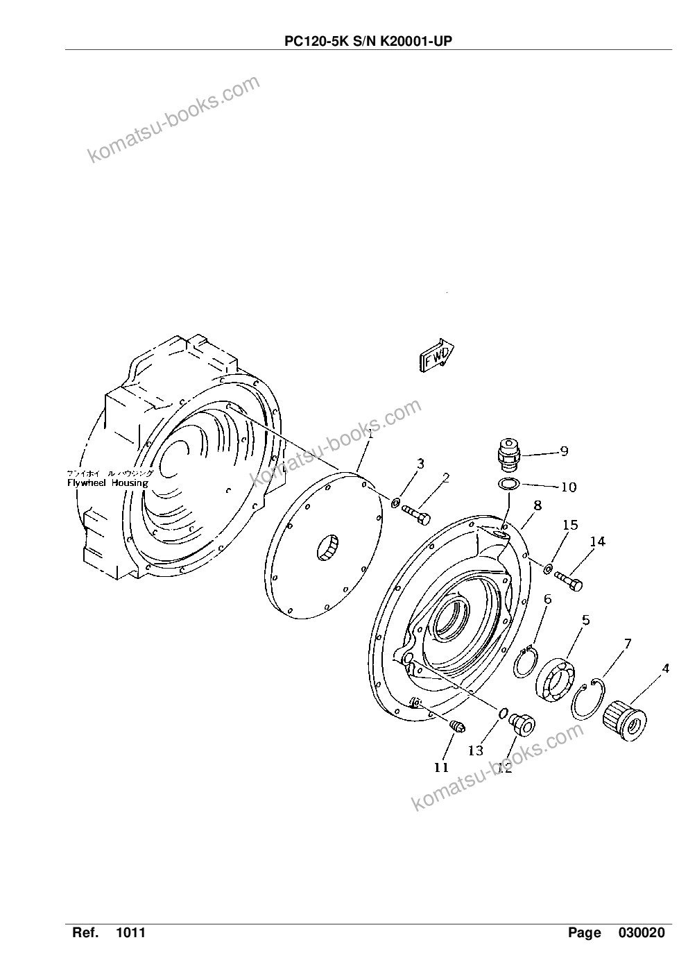 Komatsu pc120-5k s/n k20001-up Parts catalog cover Page 5 Komatsu pc120-5k s/n k20001-up Parts catalog cover Page 5