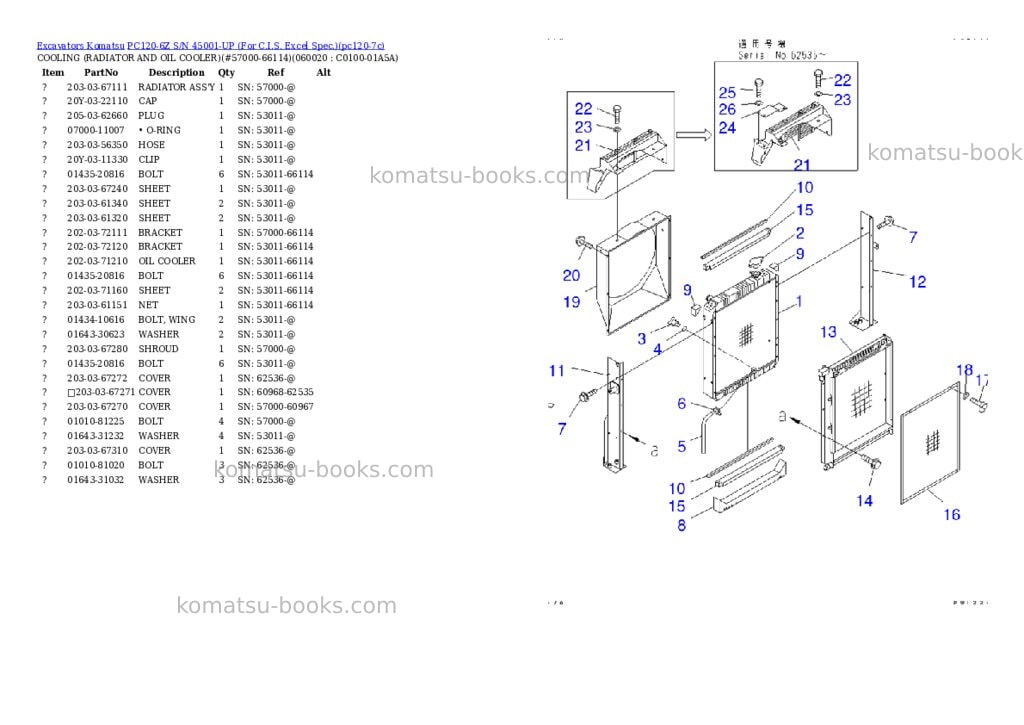 Komatsu PC120-6Z S/N 45001-UP (For C.I.S. Excel Spec.) Parts catalog cover Page 9