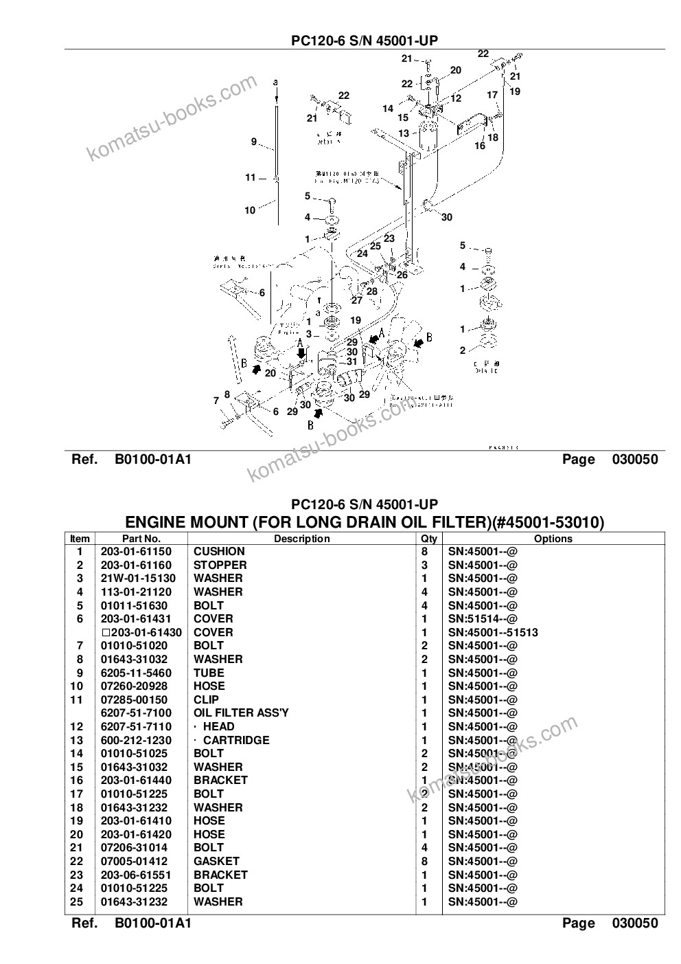 Komatsu PC120-6 S/N 45001-UP Parts catalog cover Page 7 Komatsu PC120-6 S/N 45001-UP Parts catalog cover Page 7