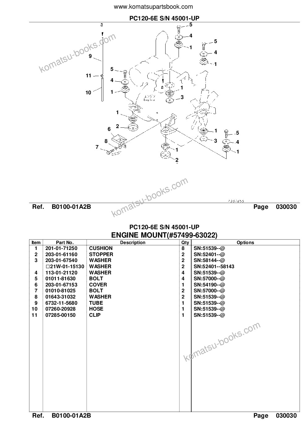 Komatsu pc120-6e s/n 45001-up Parts catalog cover Page 6 Komatsu pc120-6e s/n 45001-up Parts catalog cover Page 6