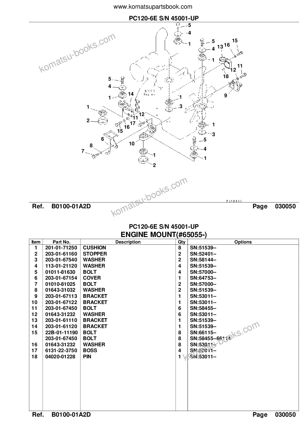 Komatsu pc120-6e s/n 45001-up Parts catalog cover Page 8 Komatsu pc120-6e s/n 45001-up Parts catalog cover Page 8