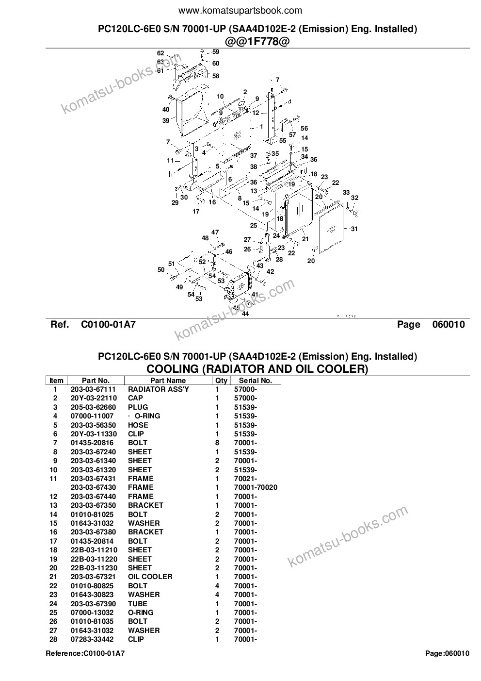 Komatsu pc120lc-6e0 s/n 70001-up saa4d102e-2 emission eng. installed Parts catalog cover Page 8 Komatsu pc120lc-6e0 s/n 70001-up saa4d102e-2 emission eng. installed Parts catalog cover Page 8