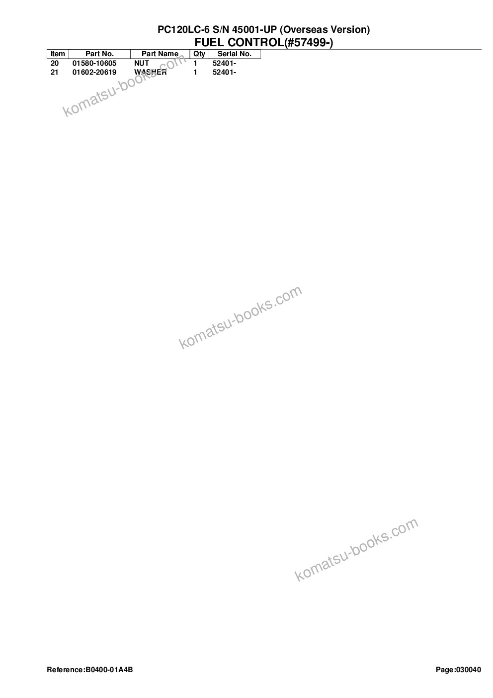 Komatsu pc120lc-6 s/n 45001-up overseas version Parts catalog cover Page 7 Komatsu pc120lc-6 s/n 45001-up overseas version Parts catalog cover Page 7