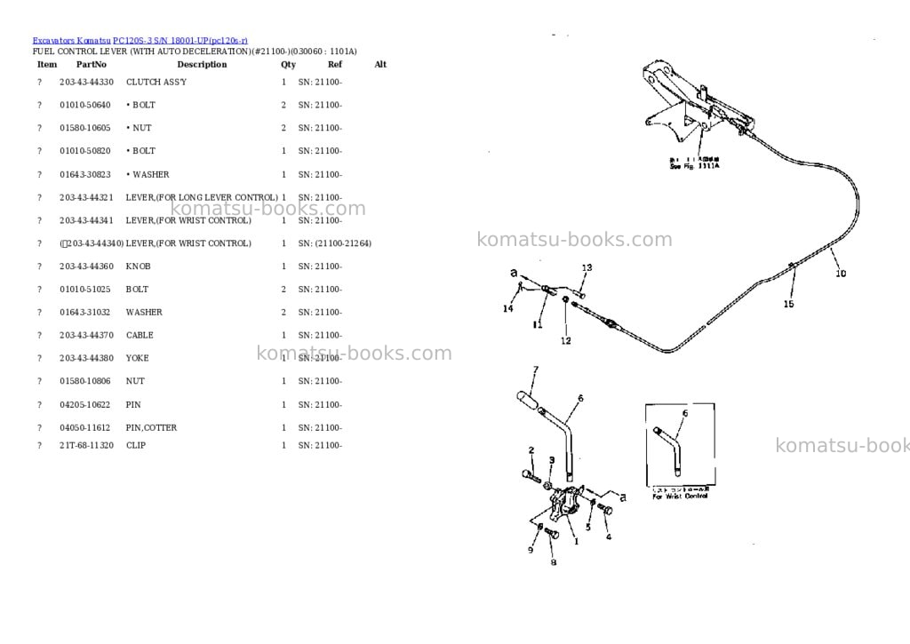 Komatsu PC120S-3 S/N 18001-UP Parts catalog cover Page 5