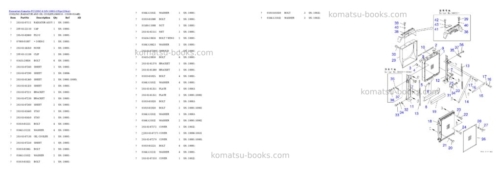 Komatsu pc120sc-6 s/n 10001-up Parts catalog cover Page 6