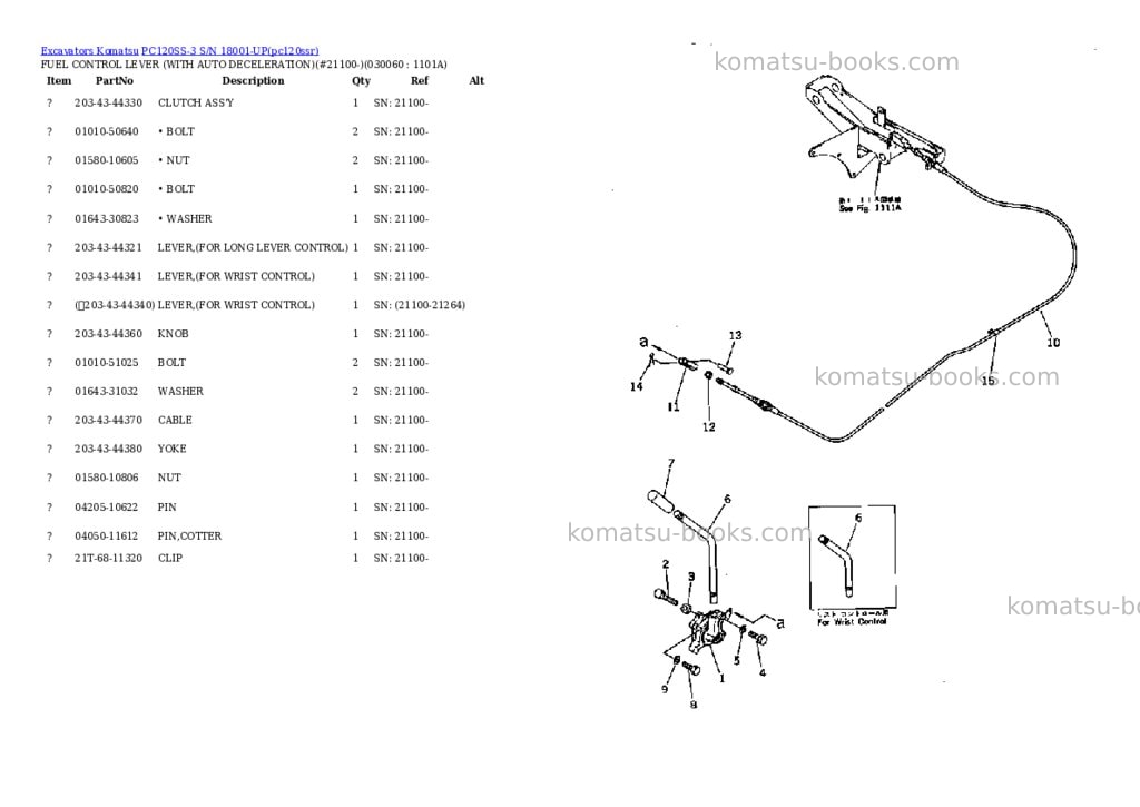 Komatsu pc120ss-3 s/n 18001-up Parts catalog cover Page 5 Komatsu pc120ss-3 s/n 18001-up Parts catalog cover Page 5