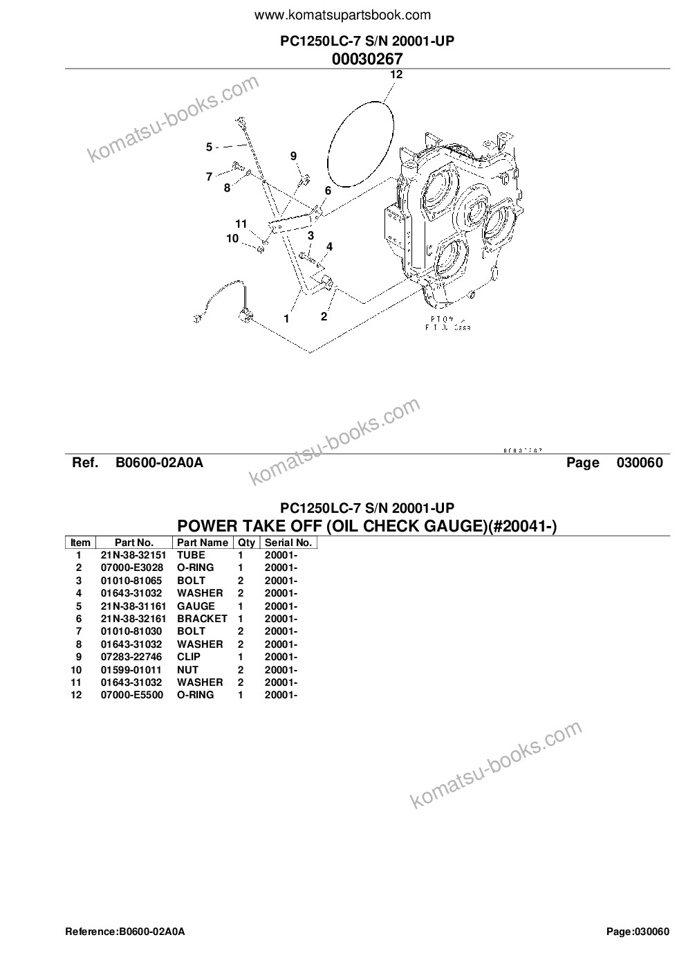 Komatsu pc1250lc-7 s/n 20001-up Parts catalog cover Page 10