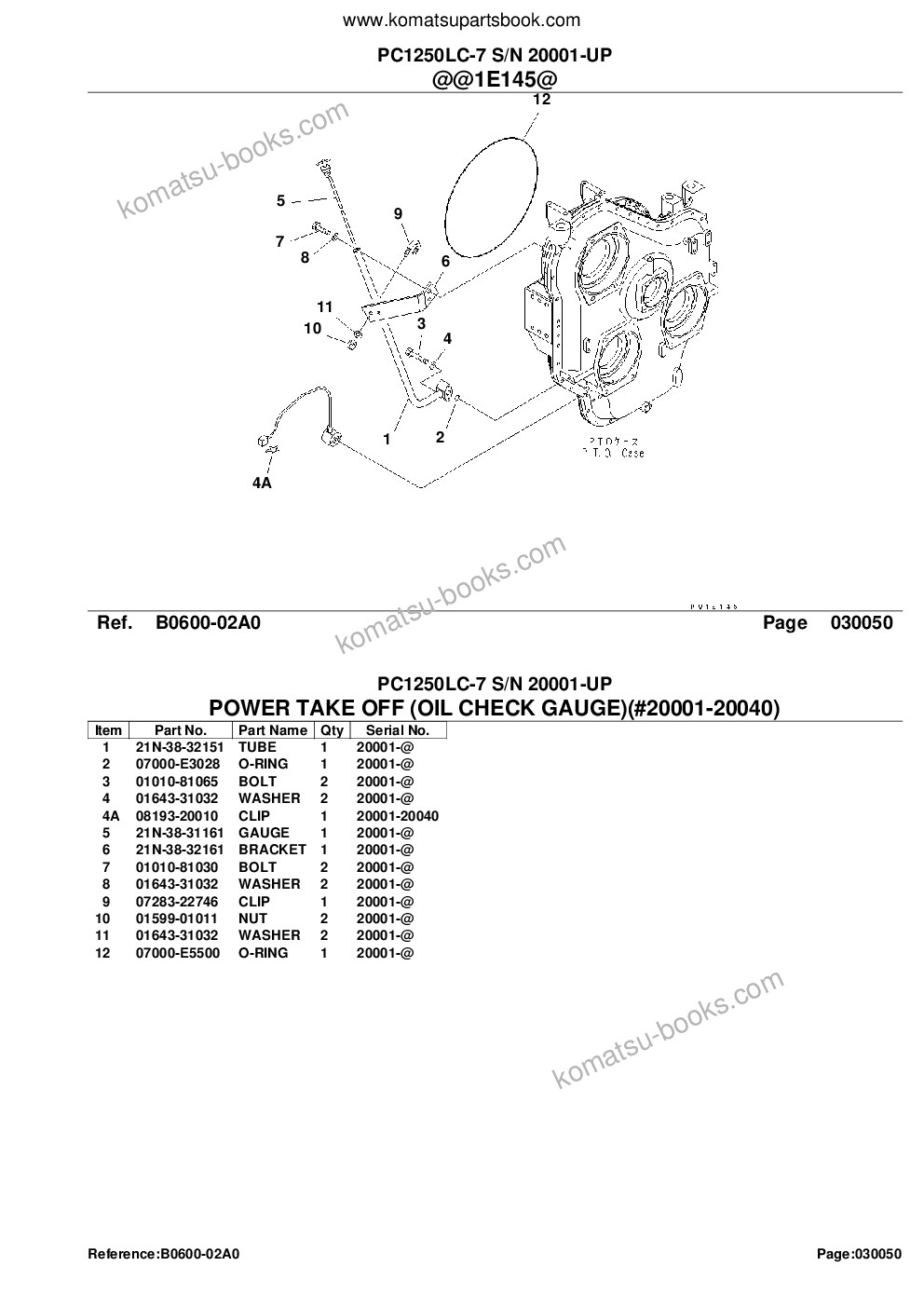 Komatsu pc1250lc-7 s/n 20001-up Parts catalog cover Page 9