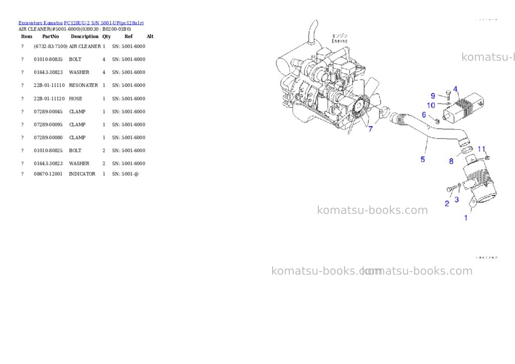 Komatsu pc128uu-2 s/n 5001-up Parts catalog cover Page 2