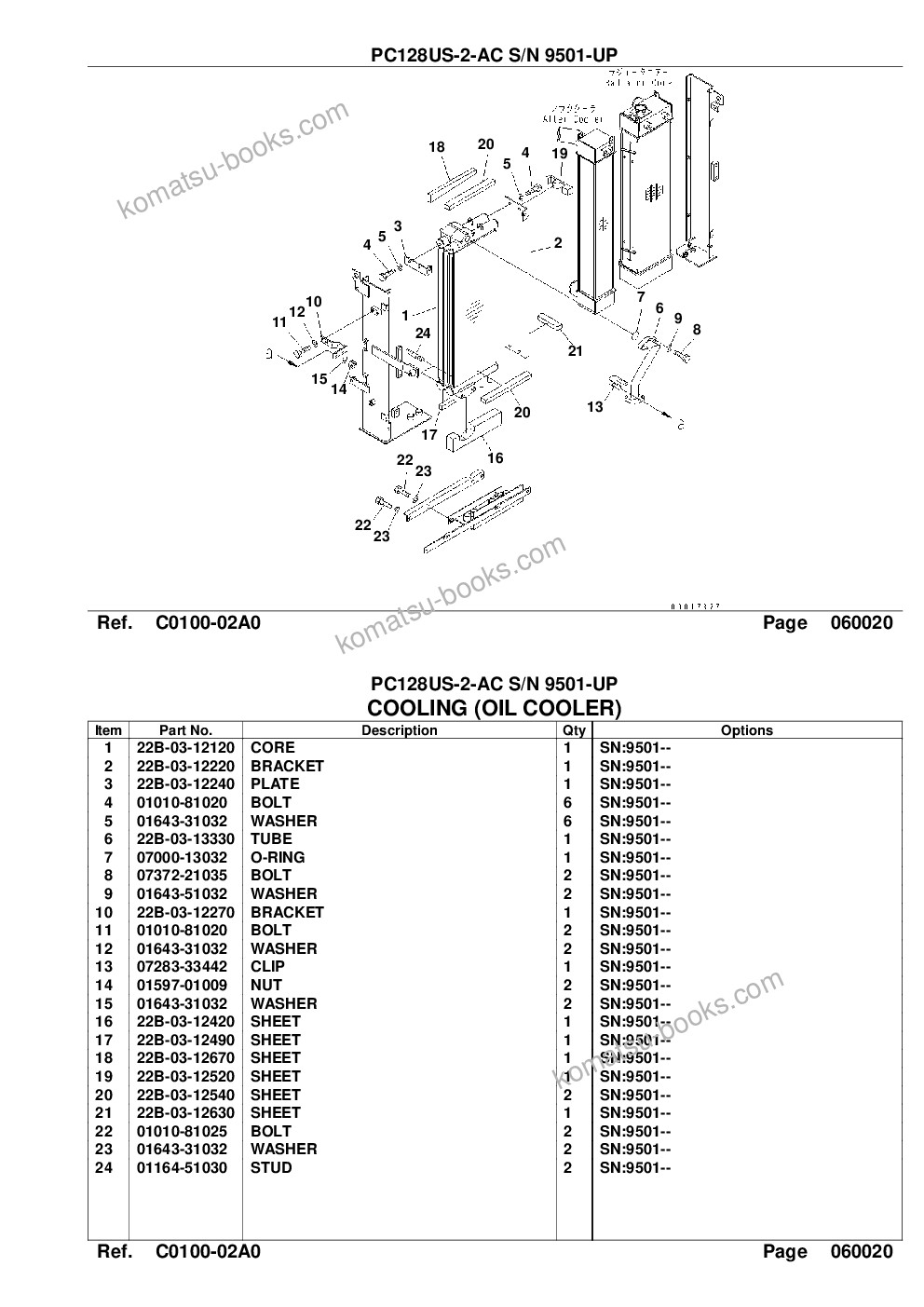 Komatsu pc128us-2-ac s/n 9501-up Parts catalog cover Page 10