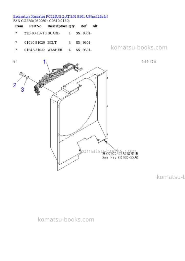 Komatsu pc128us-2-at s/n 9501-up Parts catalog cover Page 10