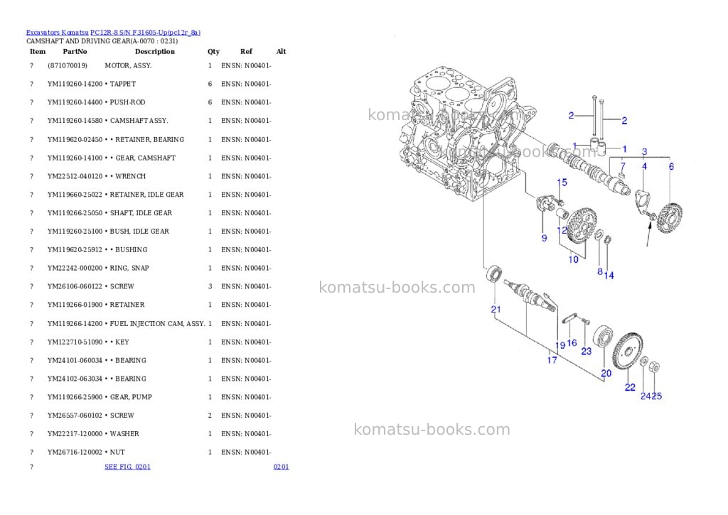 Komatsu pc12r-8 s/n f31605-up Parts catalog cover Page 6