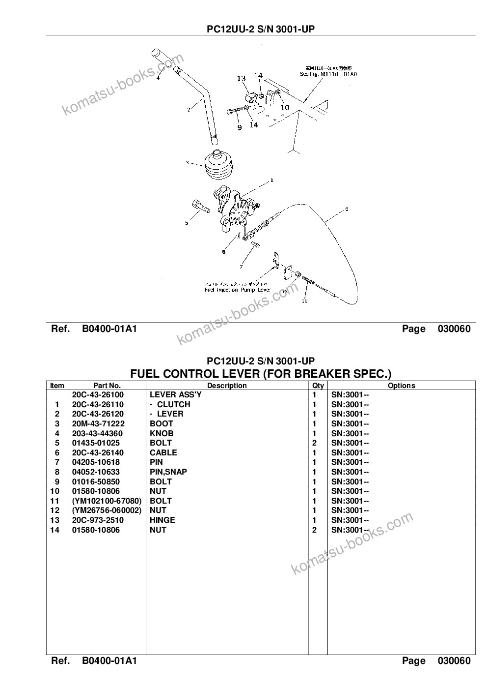 Komatsu pc12uu-2 s/n 3001-up Parts catalog cover Page 8 Komatsu pc12uu-2 s/n 3001-up Parts catalog cover Page 8