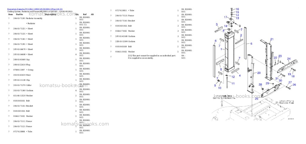 Komatsu PC130LC-10M0 S/N B20001-UP Parts catalog cover Page 6