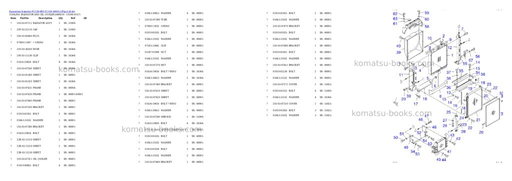 Komatsu pc130-6e0-t2 s/n 60001-up Parts catalog cover Page 4