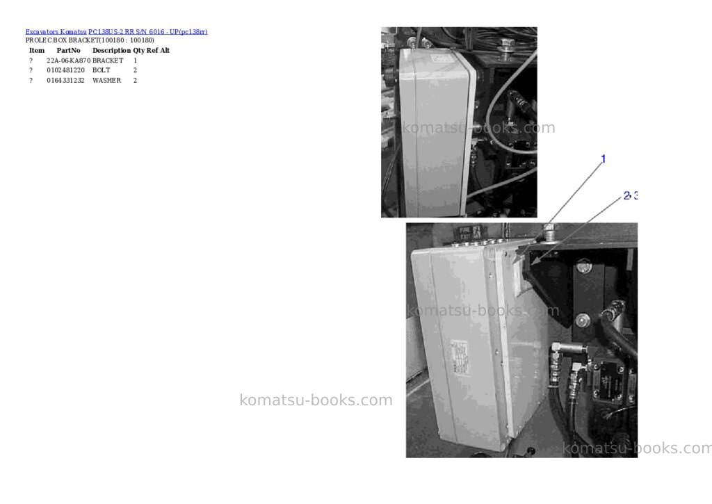 Komatsu pc138us-2 rr s/n 6016 - up Parts catalog cover Page 8