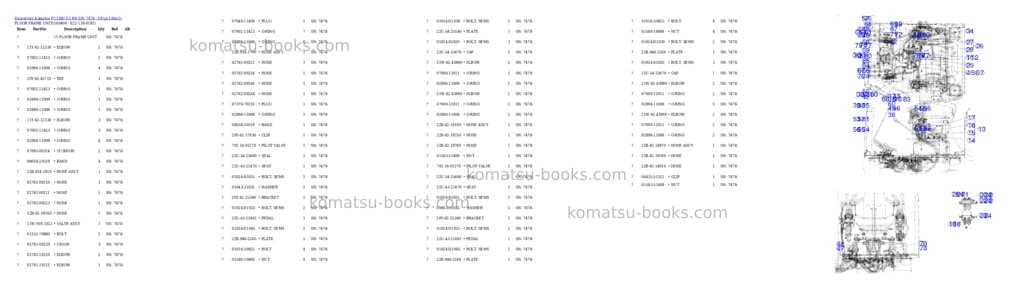 Komatsu pc138us-2 rr s/n 7478 - up Parts catalog cover Page 4