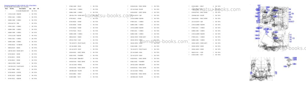 Komatsu pc138us-2 rr s/n 7478 - up Parts catalog cover Page 5