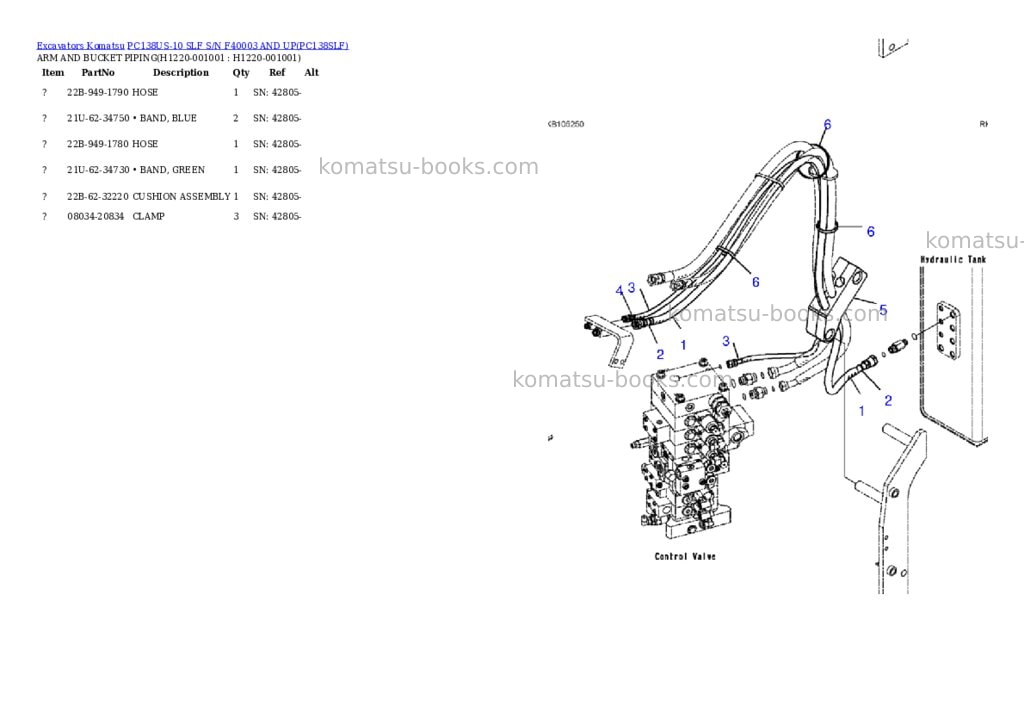 Komatsu pc138us-10 slf s/n f40003 and up Parts catalog cover Page 4