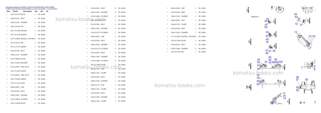 Komatsu pc138us-10 slf s/n f40003 and up Parts catalog cover Page 6