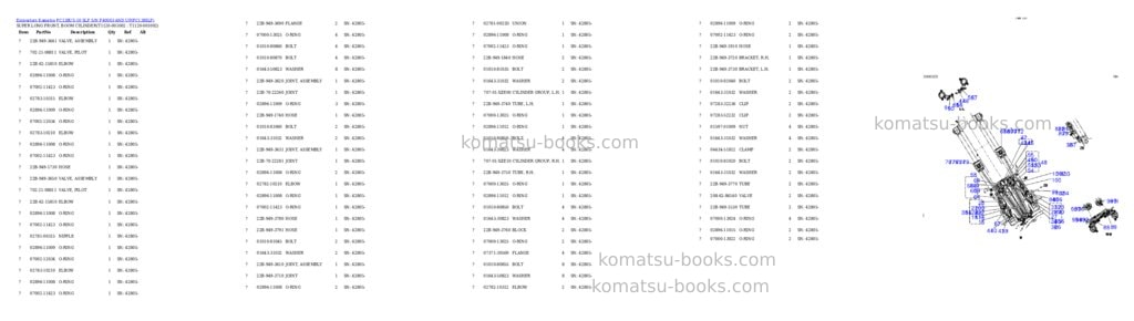 Komatsu pc138us-10 slf s/n f40003 and up Parts catalog cover Page 9
