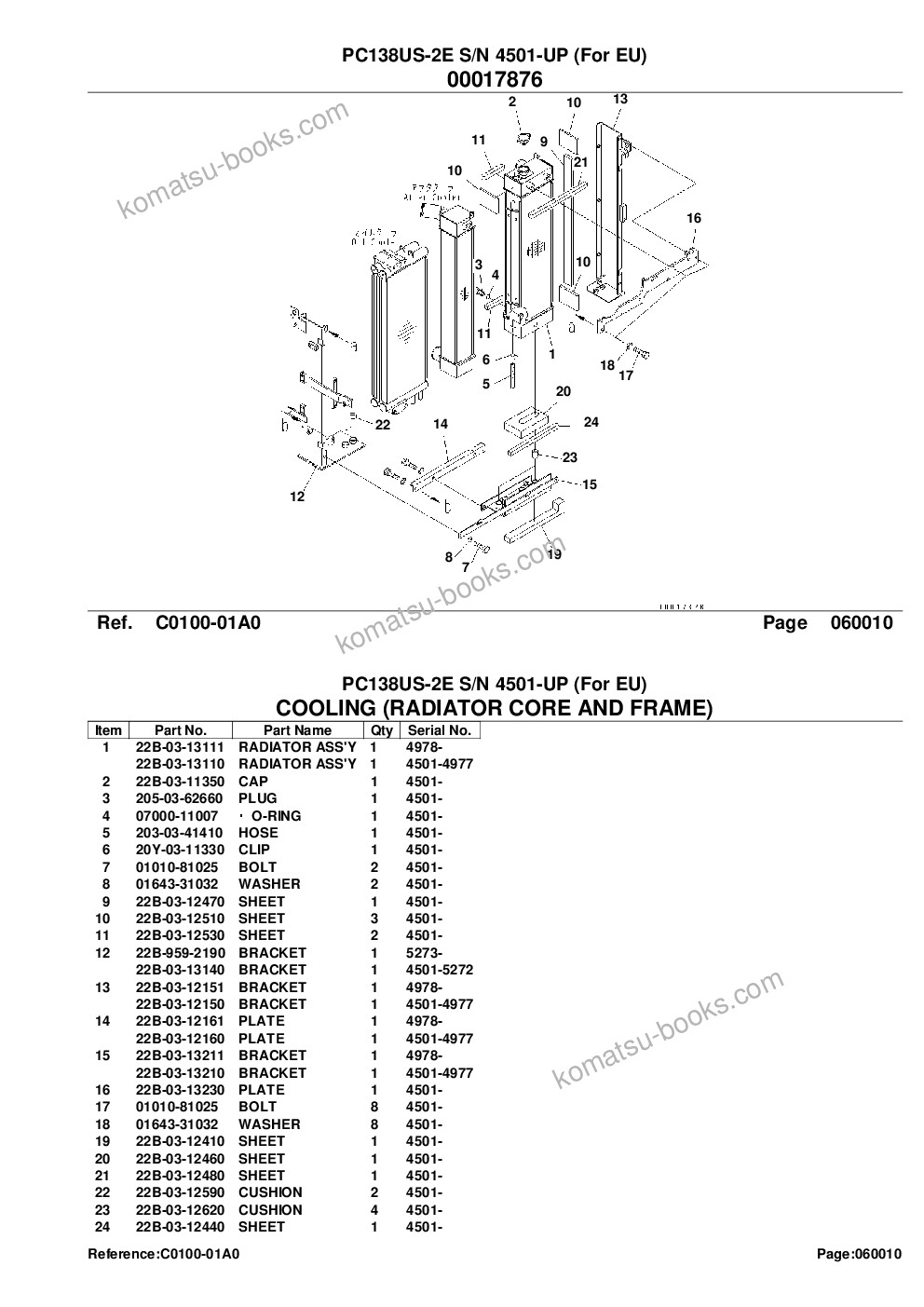 Komatsu pc138us-2e s/n 4501-up for eu Parts catalog cover Page 10