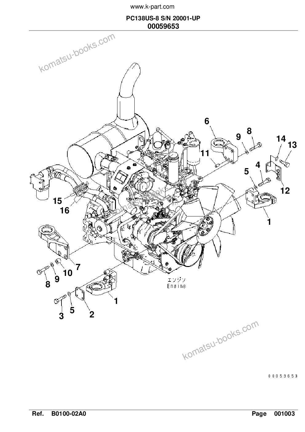Komatsu pc138us-8 s/n 20001-up Ersatzteilkatalog Titelseite Seite 7